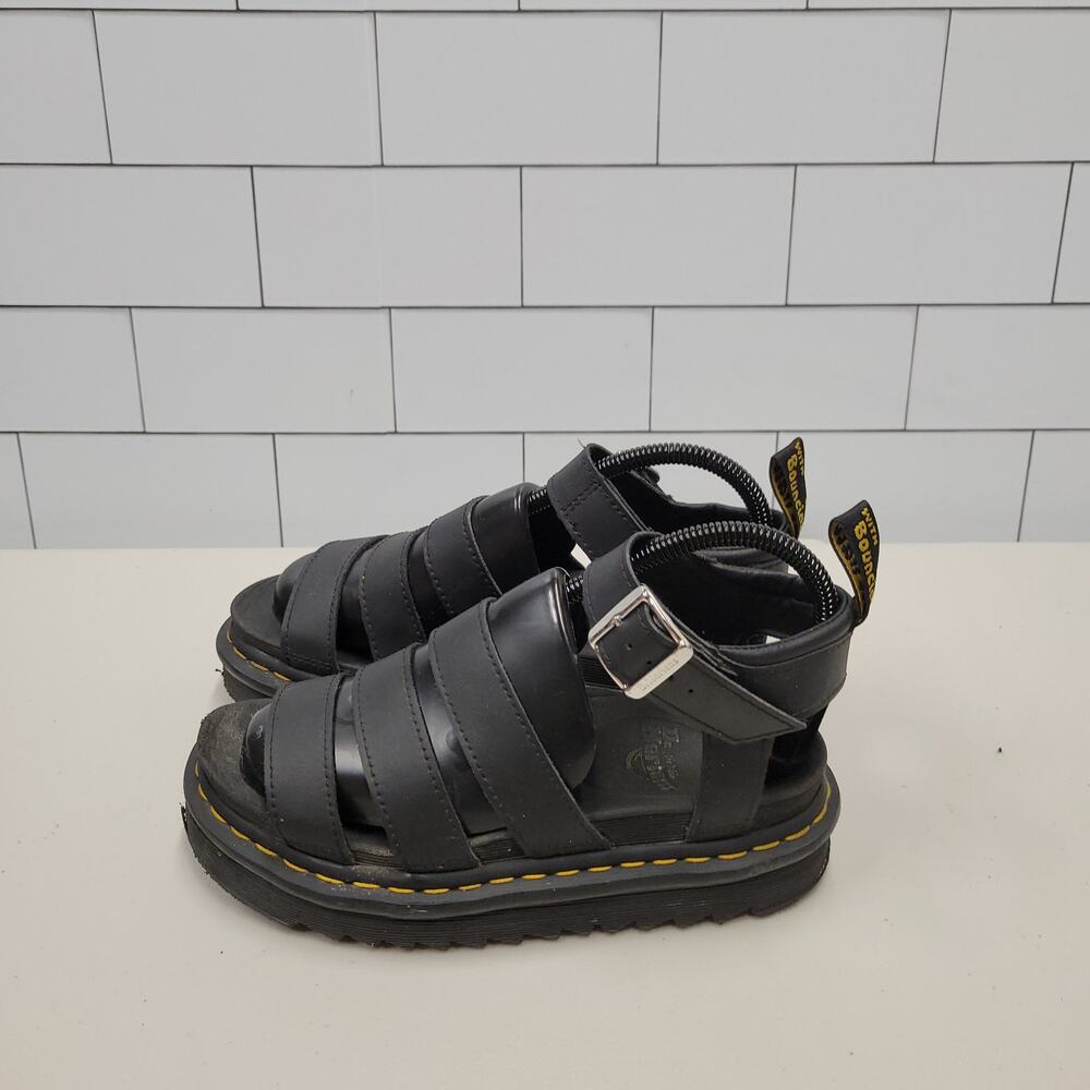 Dr. Martens Blaire Women’s Size 6 Black Leather Platform Gladiator Sandals